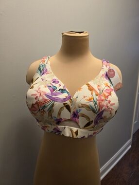 Cacique Comfort Bliss FLORAL DESIGN Plus Size Bra